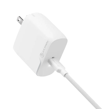 Alogic Wall Charger 1 Port 65W GaN PD USB-C with 6ft USB-C to USB-C Cable Compact Size Rapid Power - White - product image 2 of 5