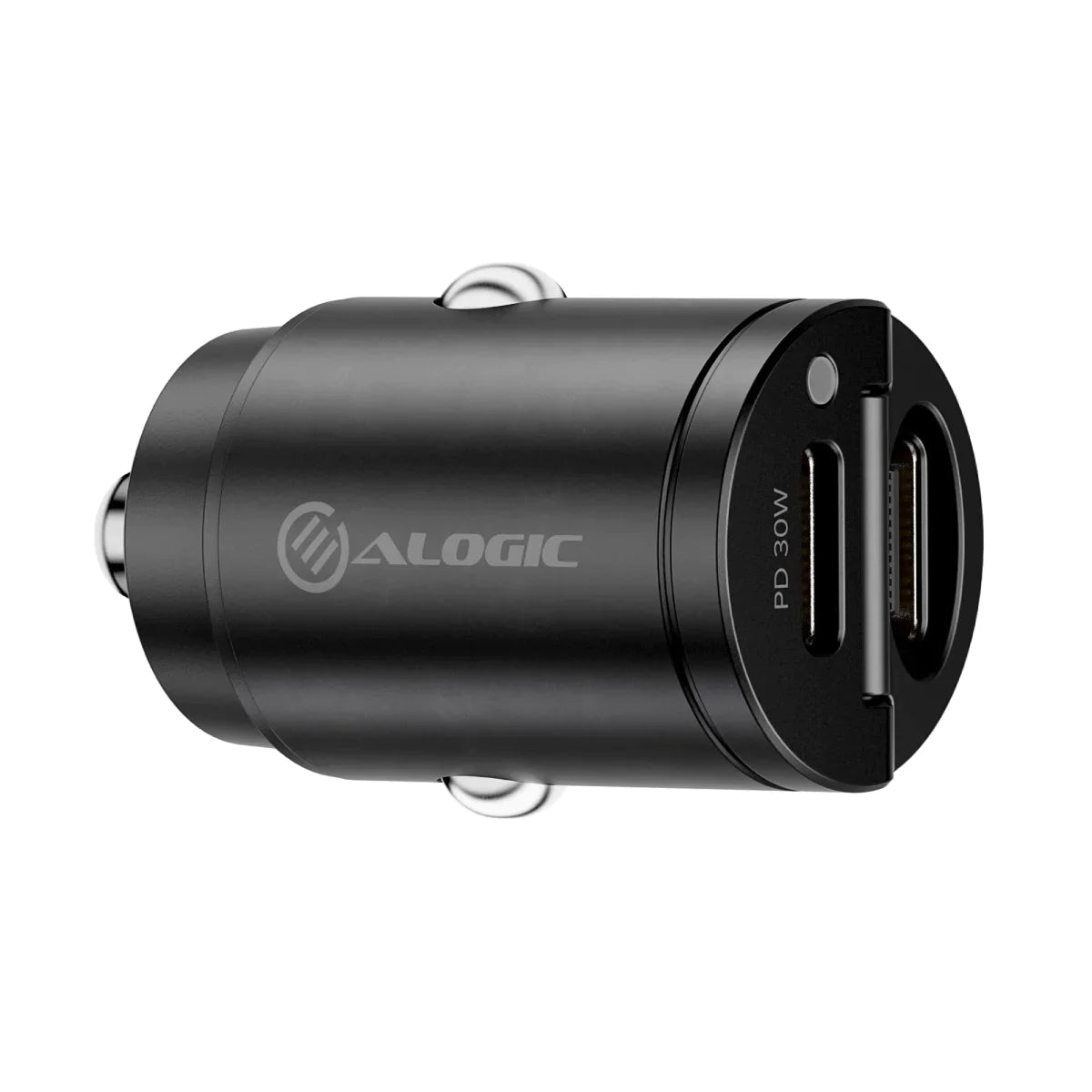 Alogic Car Charger 2 Port Rapid Charge Mini 30W 2x USB-C - Black - product image 3 of 5
