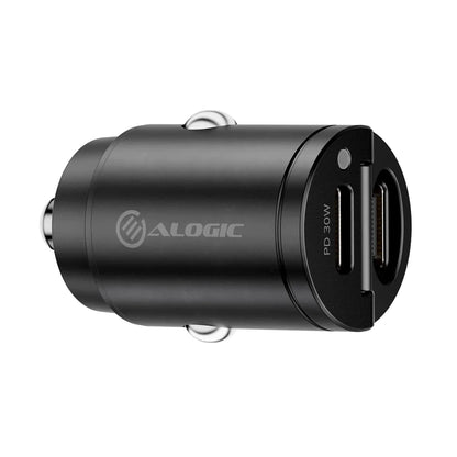 Alogic Car Charger 2 Port Rapid Charge Mini 30W 2x USB-C - Black - product image 3 of 5