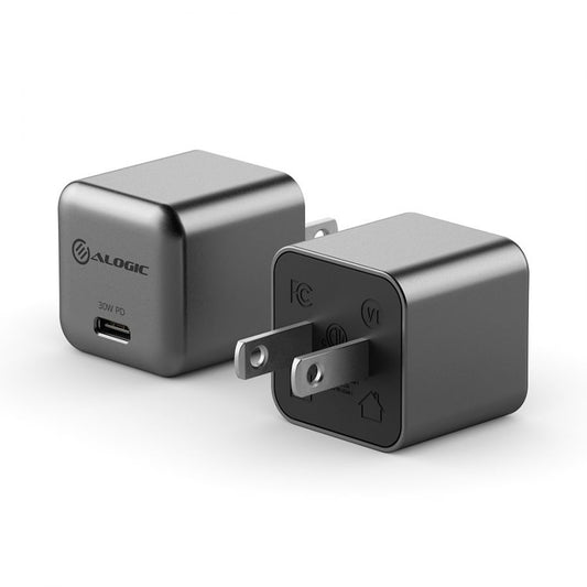 Alogic Wall Charger 1 Port 30W USB-C Mini GaN Rapid Power - Black - product image 1 of 5