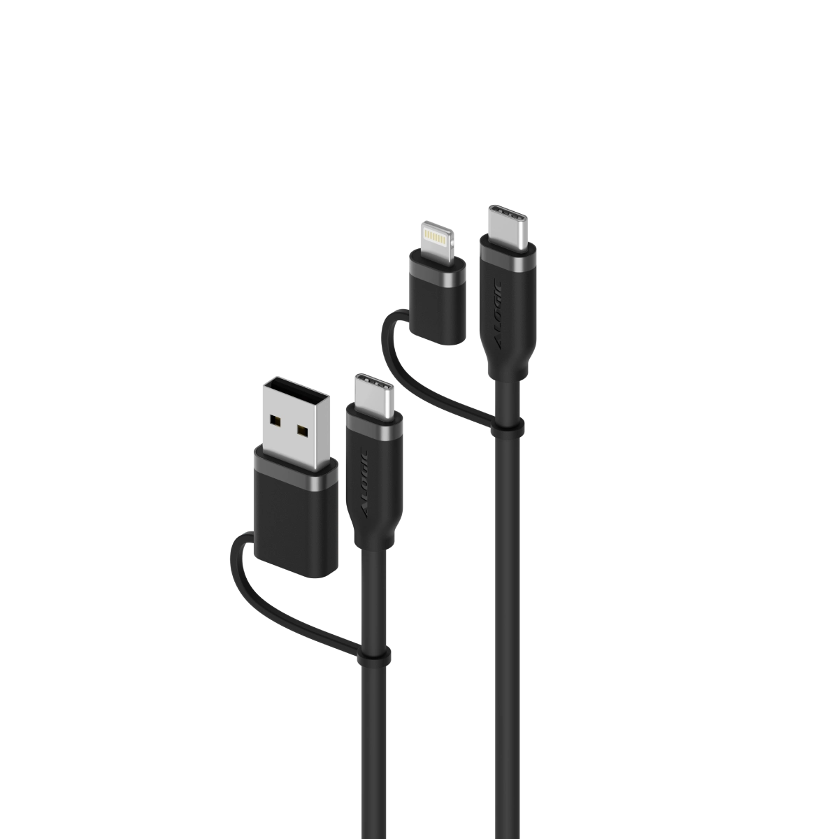Alogic Alogic Charge & Sync Lightning MFI to USB-A Cable 3ft Elements Pro Double Braided Ultra Strong - Black