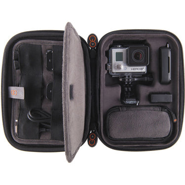 GoCase Hero4 hardshell Action Cam water resistant case with molded insert for GoPro HERO4, waterproof zipper and removable pouch