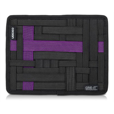 Cocoon Grid-it Small Organizer Black/Purple 7.25in x 9.25in