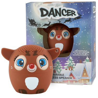 My Audio Pet Speaker Bluetooth Deer - Dancer TWS & Lanyard Included 3 Watts Built in Mic Selfie Remote