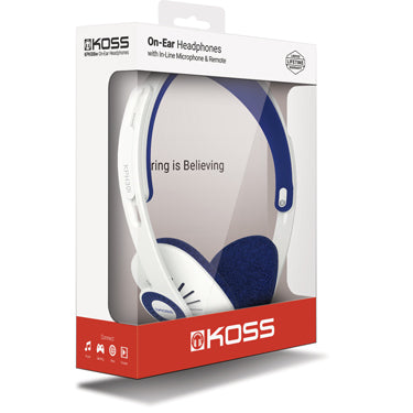 Koss Koss Headphone KPH30iw Portable On Ear with Mic & Remote White 3.5mm (UPC: 021299192948)