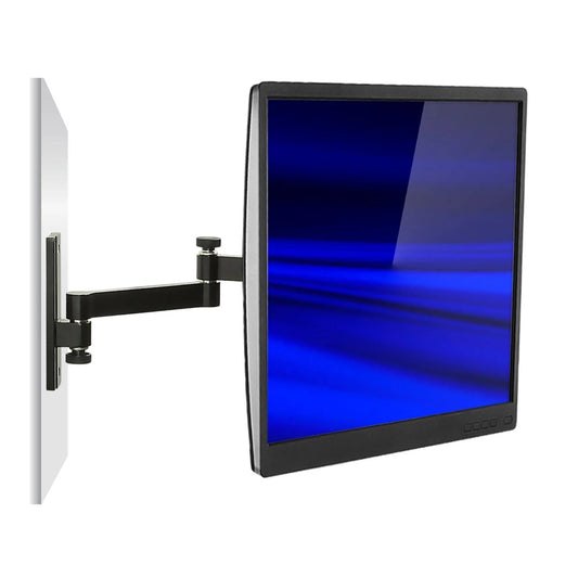 Mount-It! TV Wall Mount Full Motion up to 30 In Vesa Swivel Rotate Tilt Single Stud Installation Pivoting Knobs for Easy Adjustments Heavy Duty Steel