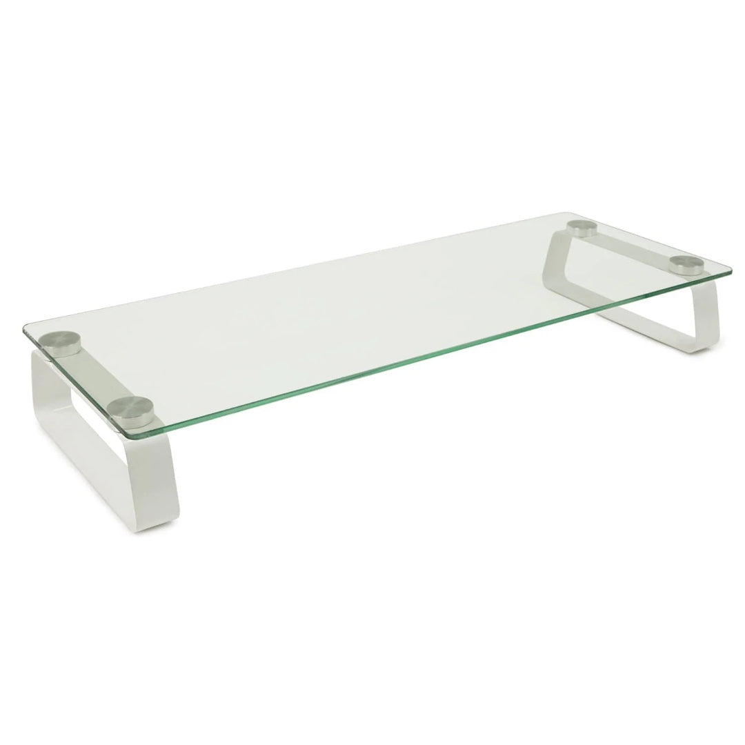 Mount-It Mount-It! Monitor & Laptop Stand Glass up to 44lbs Ergonomic & Elegant Design Rectangular Leg Base (SKU: 49163)