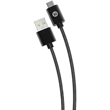iEssentials Charge & Sync Cable USB-C to USB-A Braided 6ft - Black
