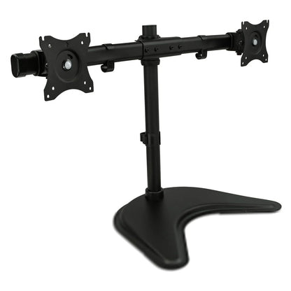 Mount-It! Mount-It! Dual Monitor Desk Stand up to 27 in 22 lbs per Arm VESA Swivel Rotate High Strength Steel - Black