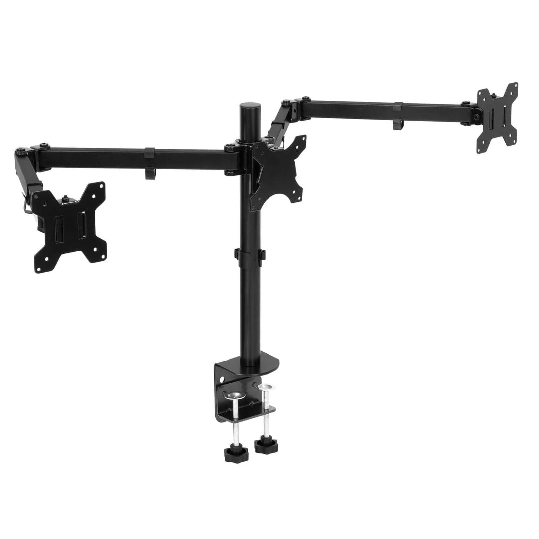 Mount-It! Mount-It! Triple Monitor Desk Clamp Up to 24 In Monitors 22 lbs per arm Tilt Swivel Articulating Height