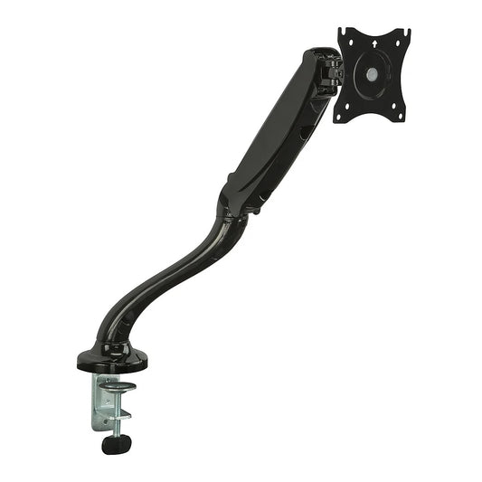Mount-It! Single Monitor Mount Desk Clamp Vesa Up to 26lbs Adjust Height up to 13 In Tilting Rotating Heavy Duty Steel Construction