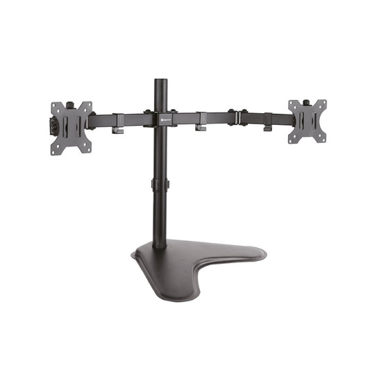Klipxtreme Dual Monitor Mount Desktop Stand Up to 32in Full Motion Tilt Swivel and Rotation VESA - Black