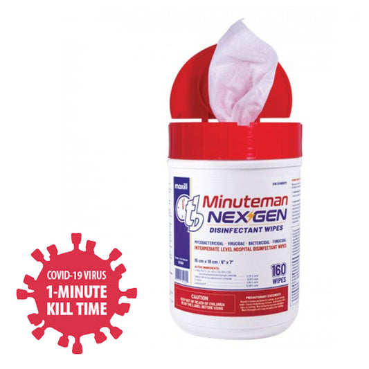 tb Minuteman Nexgen Wipes Hospital Grade Disinfectant Tub 160 Health Canada Approved No Returns PPE