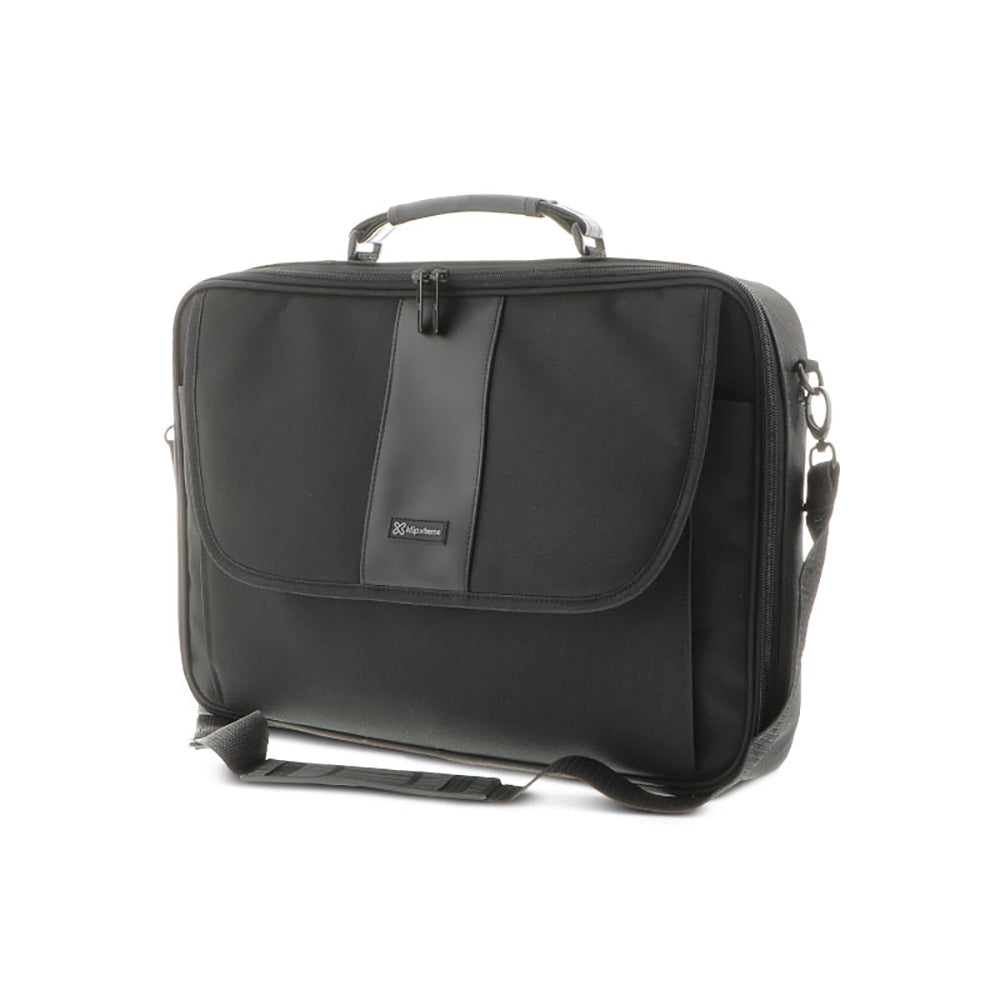Klipxtreme Klipxtreme Laptop Bag 15.4in Top Load Water Resistant Nylon Classic Light with Shoulder Strap - Black (UPC: