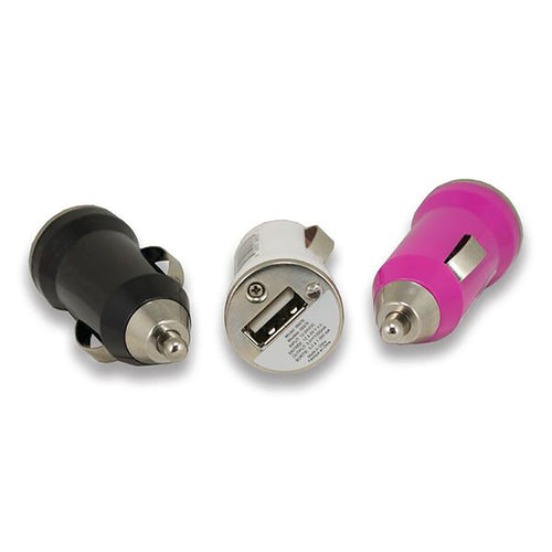 Fuse Car Charger 1 Port 1 Amp (12 Pack Bulk) 6 Black, 4 White, 2 Pink (Buy qty 2 get 51058 Fishbowl Displyer FREE)