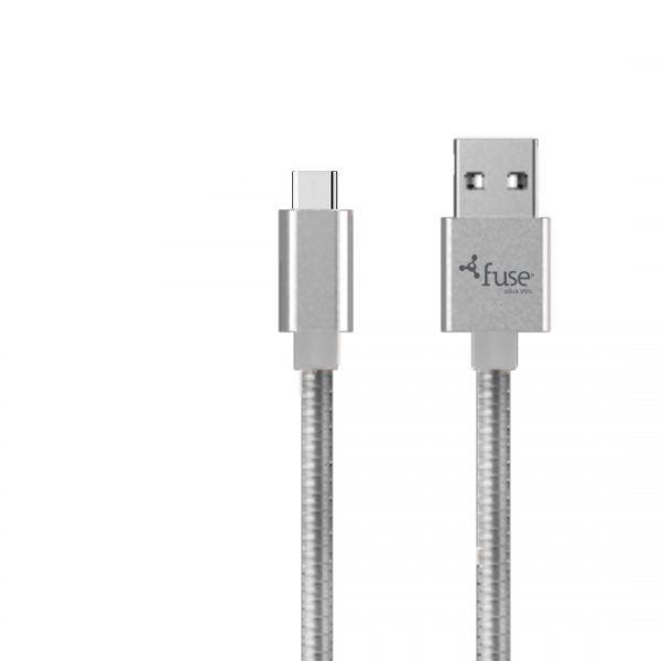 Fuse Fuse Charge & Sync USB-C to USB-A Metal 3ft - Silver (UPC: 8429350798180) – Image 5