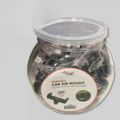 Fuse Car Universal Vent Clip Mount Adjustable up to 3.5Inches Black - Fishbowl Display with 15 Units Included