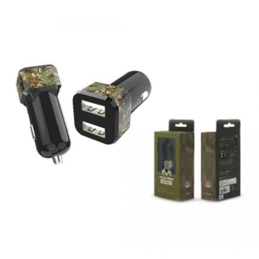 Realtree Edge Car Charger 2 Port 2.4 Amp Camo/Black