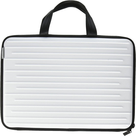 Trident Laptop Case 13in Hard Shell Exterior White with Black Trim-fits most 13 -14 inch Chromebooks and laptops up to 13.6” in length.
