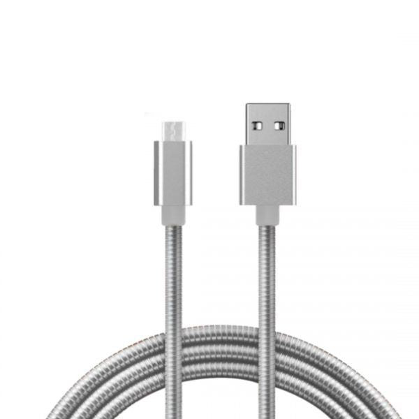 Fuse Fuse Charge & Sync Micro USB Metal 3ft Silver (UPC: 842935079368) – Image 3
