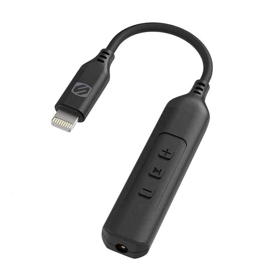 Scosche Adapter Lightning to 3.5mm Female MFI with Volume Controls and Play Buttons Strikeline
