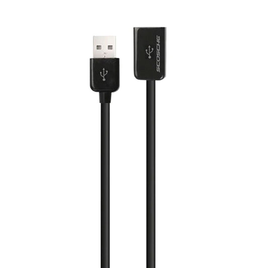 Scosche Extension Cable USB-A Male to USB-A Female 6ft Black