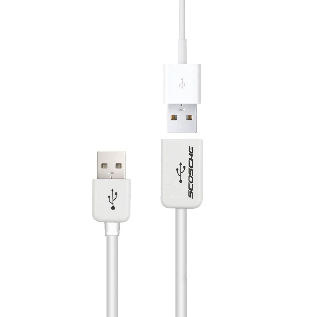 Scosche Scosche Extension Cable USB-A Male to USB-A Female 6ft White (SKU: 51163)