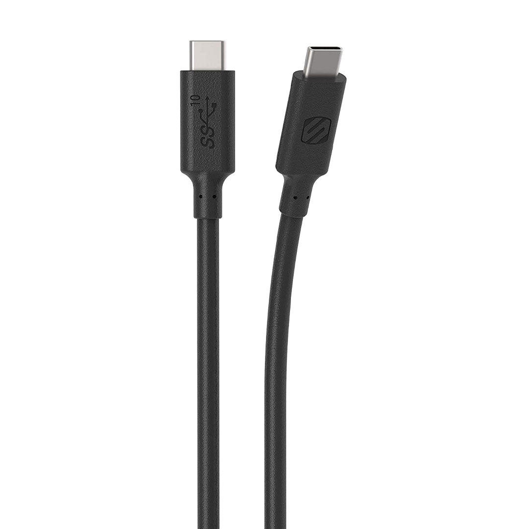 Scosche Scosche Charge & Sync USB-C to USB-C Cable 3.1 3ft 10Gbps StrikeLINE Black (SKU: 51165) – Image 2