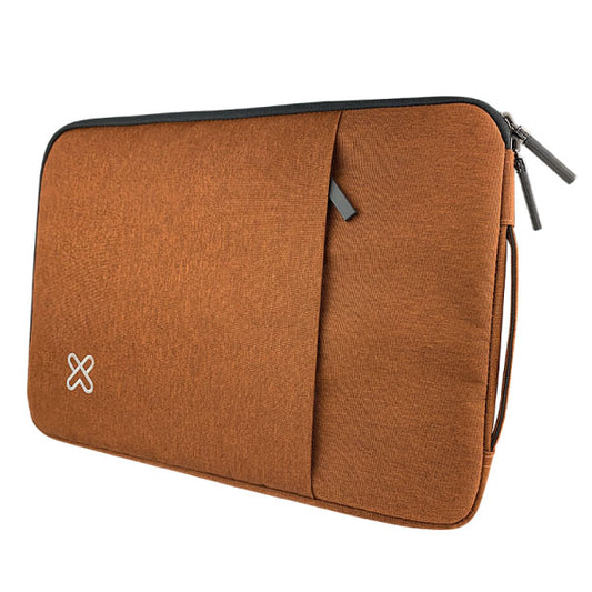 Klipxtreme Sleeve 15.6in SquarePro with Carry Handle & Exterior Storage Pocket Heavy Duty Zipper Extra Durable Fabric - Brown