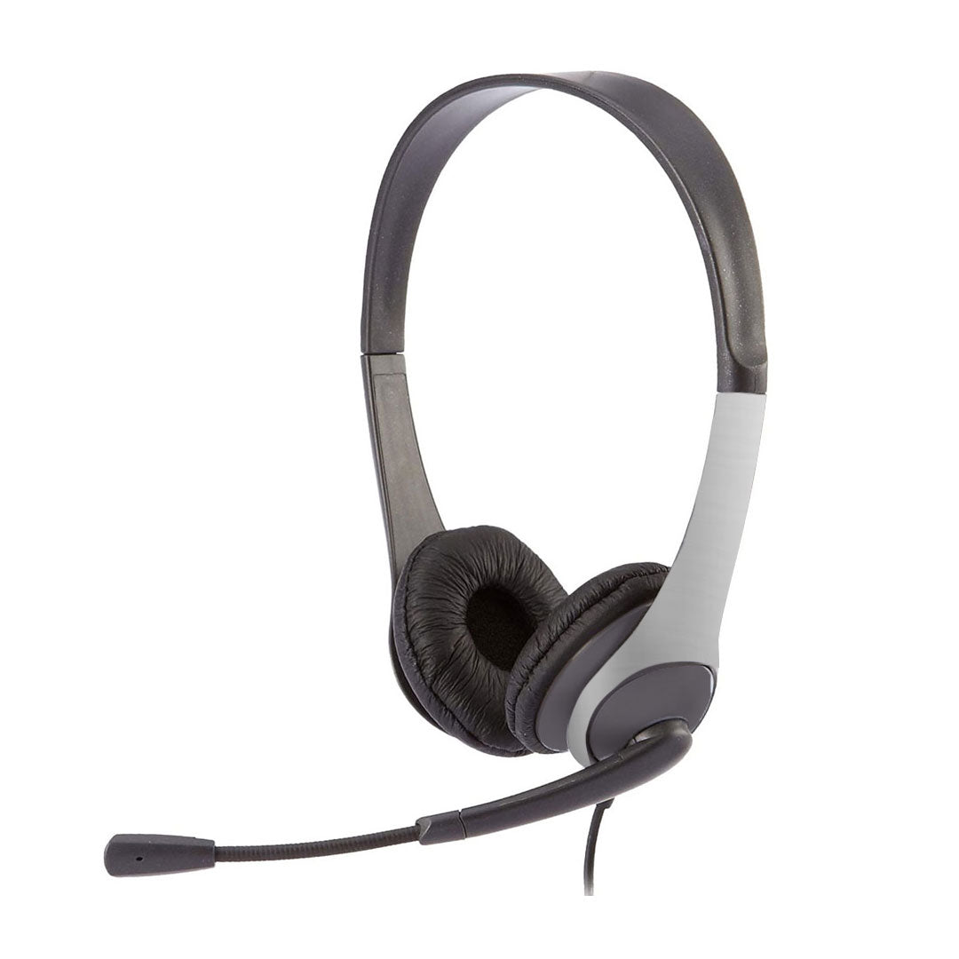 Headset Headset Stereo with Boom Mic USB Adjustable On Ear - Black & Silver Bulk (SKU: 51551.0) – Image 3