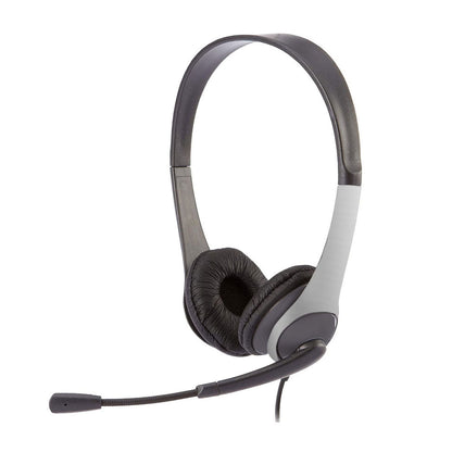 Headset Headset Stereo with Boom Mic USB Adjustable On Ear - Black & Silver Bulk (SKU: 51551.0) – Image 3
