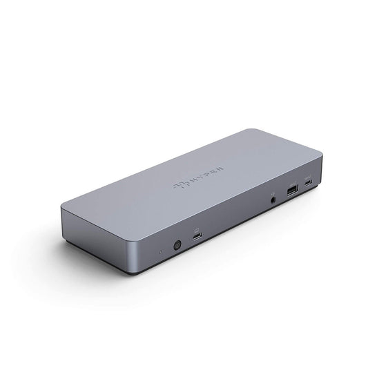 Hyper Docking Station USB-C Universal HyperDrive 14 Port Dual or Triple Monitor Support - Chromebook Certified - Silver