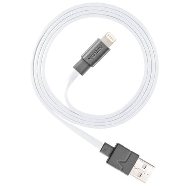 Ventev Ventev Charge & Sync Lightning MFI to USB-A Cable 6ft Flat - White (UPC: 8100797205380) – Image 5