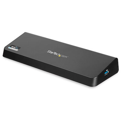 StarTech Docking Station Dual Monitor USB-A 3.0 HDMI & 4K DisplayPort - Gigabit - Fast Charge - PC/Mac/Chrome - Black