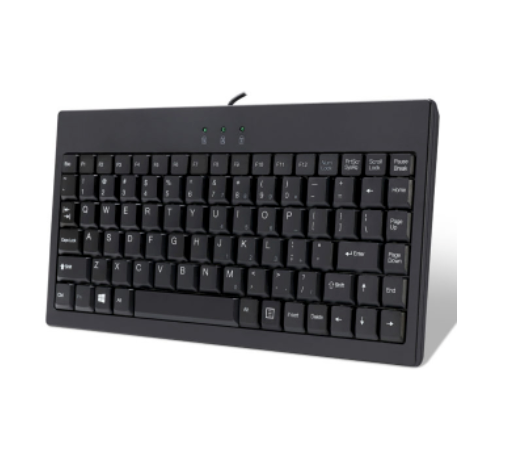 Adesso Adesso Keyboard Wired Mini Less than 12in Wide with PS/2 Adapter PC/Mac - Black (SKU: 51876)