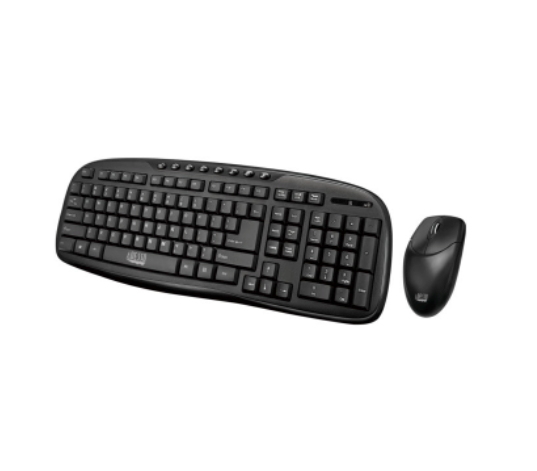 Adesso Adesso Keyboard & Mouse Combo Wireless Spill Resistant PC/Mac - Black (UPC: 783750007740)