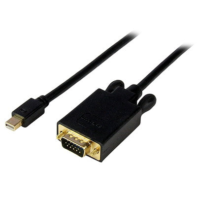 StarTech StarTech Adapter Mini DisplayPort Male to VGA Male Cable 6ft 1080p Video - mDP 1.2 or Thunderbolt 1/2 - Black (UPC: