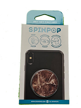 Spinpop Spinpop Expanding Stand & Grip Marble Brown - Single (UPC: 8427001065960)