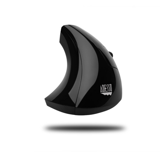 Adesso Adesso Mouse Wireless Vertical E10 6 Buttons up to 1600dpi Right Hand - Black