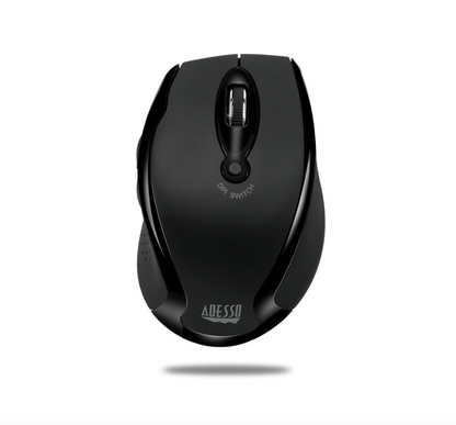 Adesso Adesso Mouse Wireless Ergonomic M20B 6 Button up to 1600dpi PC/Mac - Black