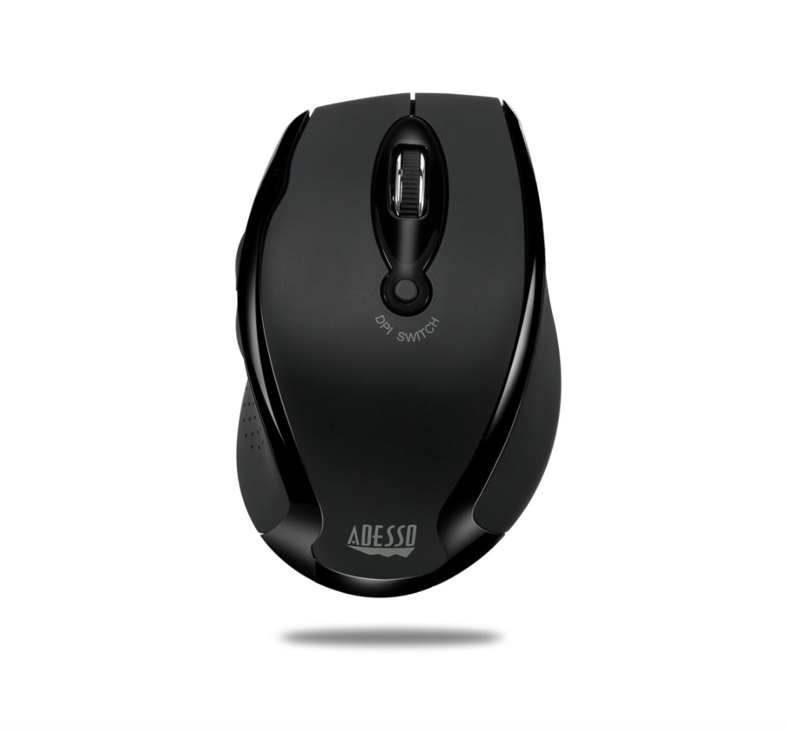 Adesso Adesso Mouse Wireless Ergonomic M20B 6 Button up to 1600dpi PC/Mac - Black (SKU: 52093) – Image 2