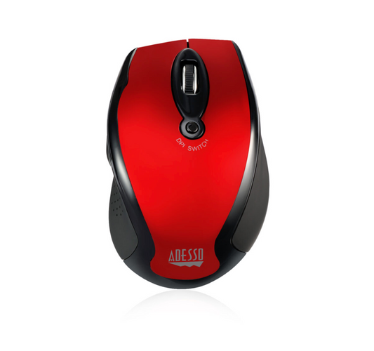Adesso Adesso Mouse Wireless Ergonomic M20R 6 Button up to 1600dpi PC/Mac - Red