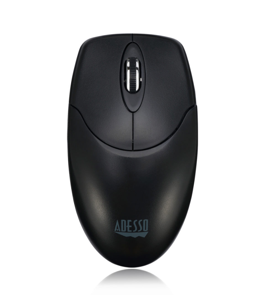 Adesso Adesso Mouse Wireless Antimicrobial M60 3 Buttons optical scroll up to 1200dpi PC/Mac - Black (SKU: 52097)
