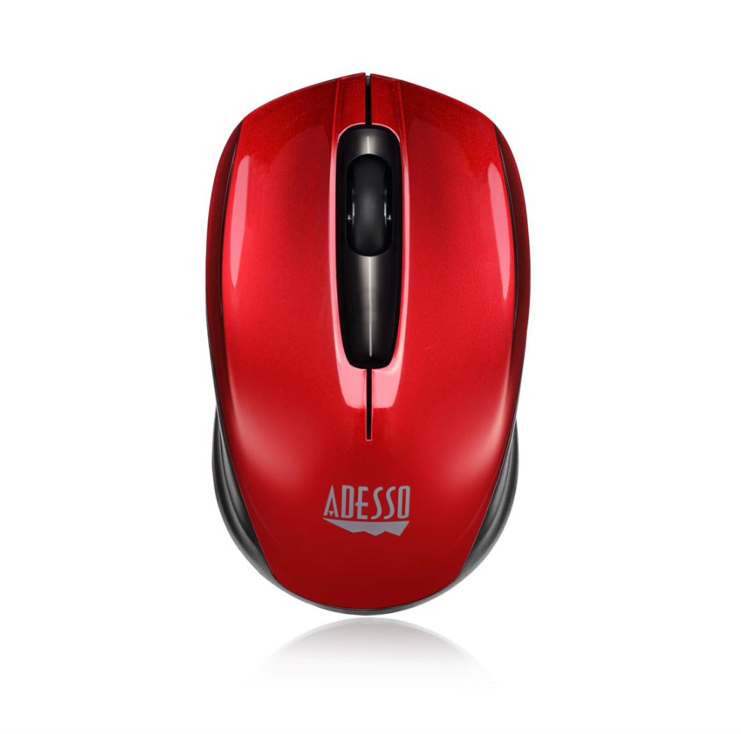 Adesso Adesso Mouse Wireless Mini S50R Portable 3 Buttons up to 1200dpi PC/Mac - Red (UPC: 783750008860) – Image 2