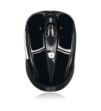 Adesso Adesso Mouse Wireless Nano S60B 6 Buttons 4 Way Tilting Programmable Buttons up to 1600dpi PC/Mac - Black (UPC: