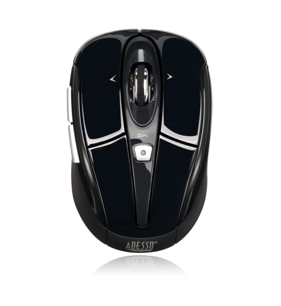 Adesso Adesso Mouse Wireless Nano S60B 6 Buttons 4 Way Tilting Programmable Buttons up to 1600dpi PC/Mac - Black