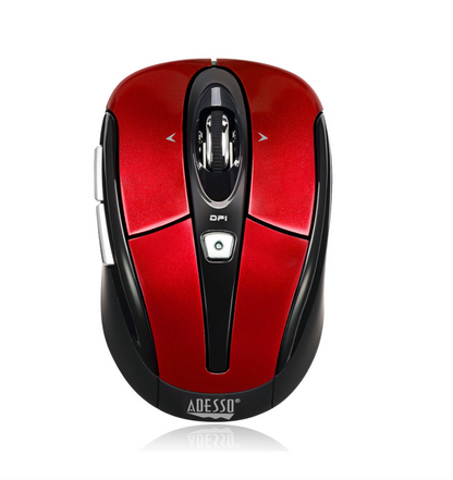 Adesso Adesso Mouse Wireless Nano S60R 6 Buttons 4 Way Tilting Programmable Buttons up to 1600dpi PC/Mac - Red