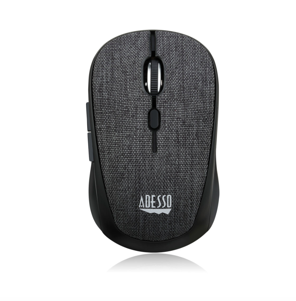 Adesso Adesso Mouse Wireless Fabric Mini S80B 6 Button up to 1600dpi PC/Mac - Black