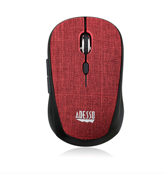 Adesso Mouse Wireless Fabric Mini S80R 6 Button up to 1600dpi PC/Mac - Black