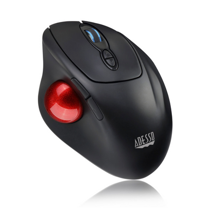 Adesso Adesso Trackball Mouse Wireless Ergonomic iMouse T30 7 Buttons Programmable Ball left up to 4800dpi PC/Mac - Black